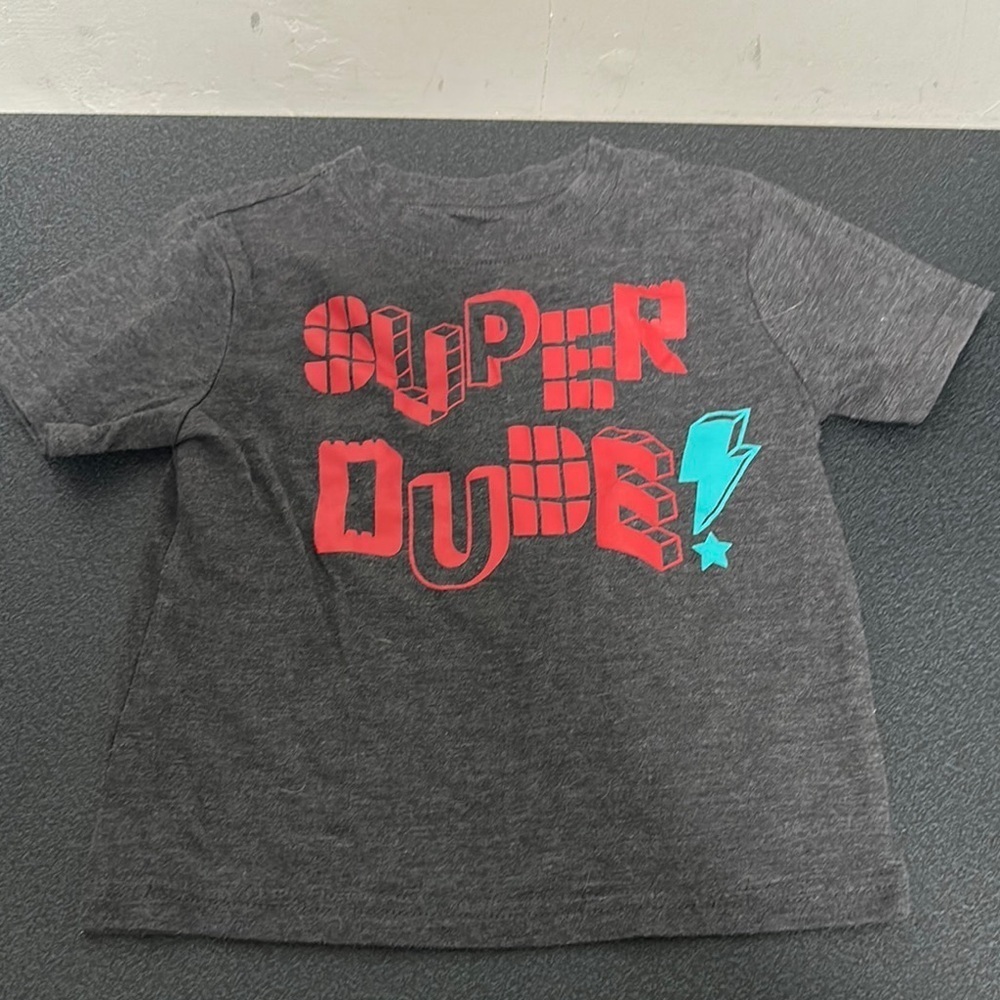Gray Super Dude Kids T-Shirt